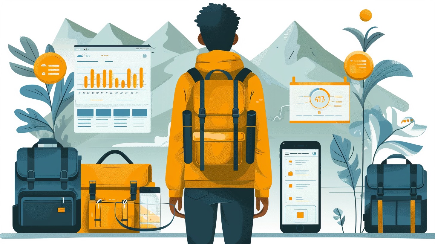 Charts and categories for different travel costs